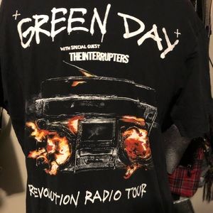 Double sided Green Day radio tour t shirt